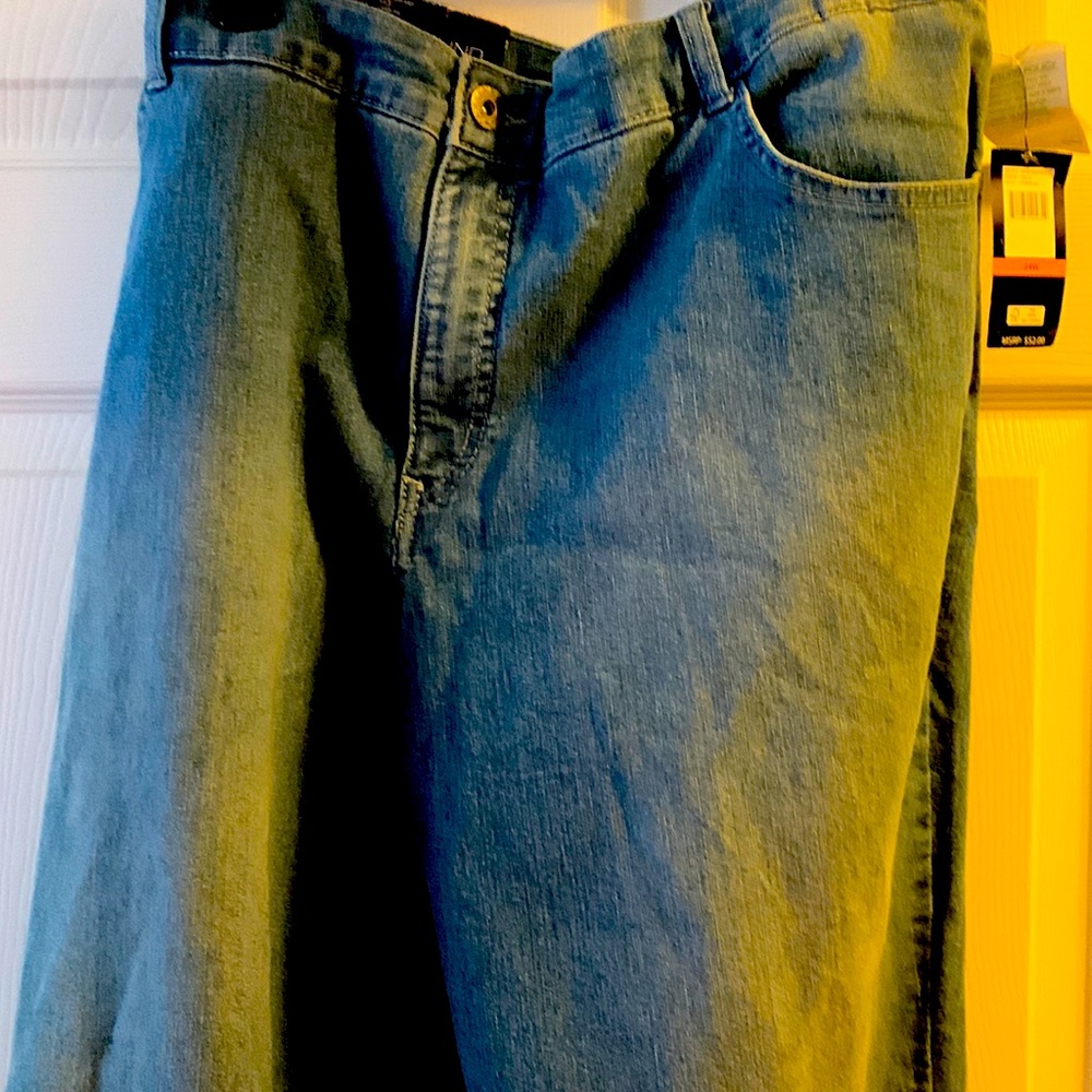 Caroline slim straight denim sits slightly below waist slim knee and leg stretch